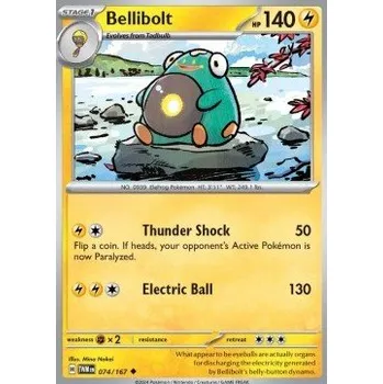 Sběratelská karetní hra Pokémon TWM 074/167 Bellibolt - Twilight Masquerade Stav: Near Mint, Verze: NORMAL