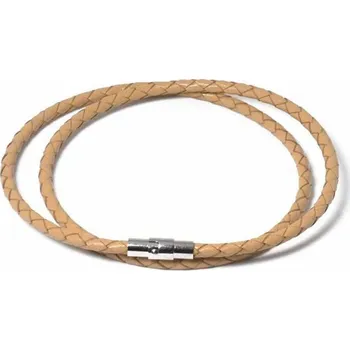 Šperk Splétaný náhrdelník z pravé kůže 4 mm Camel, Délka 50cm Lodestar 150401175605CM