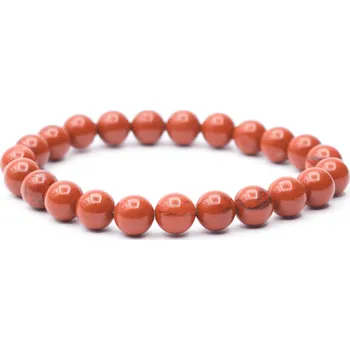 Náramek Milujeme Kameny Jaspis červený - náramek kulička NK95 Ø 8 mm 596