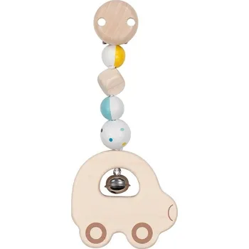 Hračka pro nejmenší Hračka s klipem - Autíčko s rolničkou (Goki)