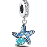 NUBIS® Stříbrný přívěsek korálek na náramek mořská hvězdice - B0156