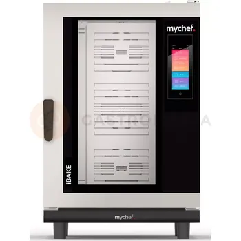 Plynový konvektomat, pekařský, automatický systém mytí, 10x600x400 mm, 20 kW, 230 V | MYCHEF, iBake 10G