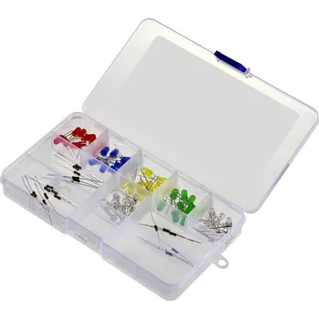 Elektronická součástka TRU COMPONENTS sada LED červená, žlutá, zelená, modrá, teplá bílá, studená bílá kulatý 5 mm 150 mcd, 400 mcd, 600 mcd, 8