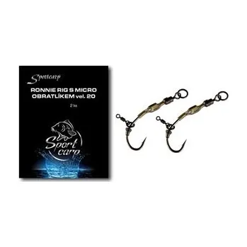Rybářský háček Sportcarp hotové návazce Ronnie Rig s micro obratlíkem 2 ks Varianta: vel. 6