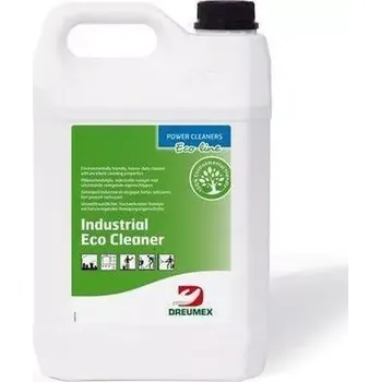 Průmyslový čistič Dreumex Eco Cleaner 5l (KP-12250001001) (Dreumex Eco Cleaner je ekologický čistič pro velké zatížení. Odstraňuje nejodolnější průmyslové nečistoty z povrchů, jako jsou podlahy, stěny, obklady, stroje, kuchyně atd.)