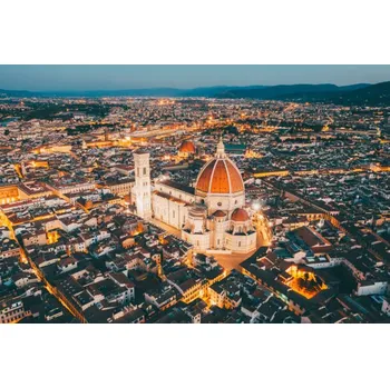 Plakát Plakát, Obraz - Nightfall Over Cathedral of Santa Maria, Ian.CuiYi