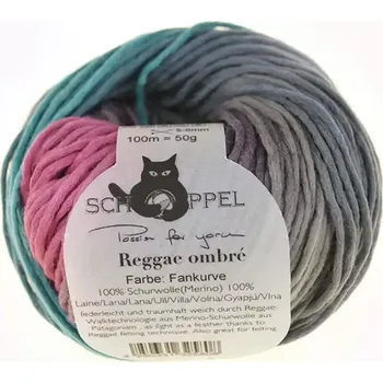 Příze Schoppel Wolle Reggae ombré 2262 Fankurve (Příze merino Reggae ombré 2262 Fankurve)