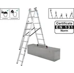 PROTECO žebřík trojdílný Krause CORDA 3x7 s úpravou na schody | 5,1 m