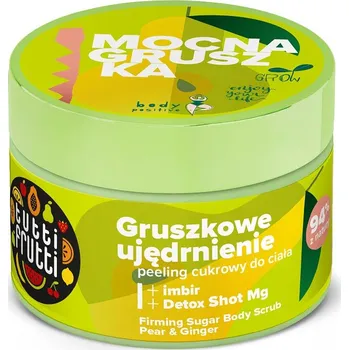 Tělový peeling Farmona, Tutti Frutti zpevňující cukrový tělový peeling Hruška a zázvor + Detox Shot Mg 300g