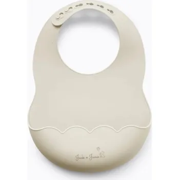 Bryndák Silikonový bryndák Jack O Juno - Bib Poppy cream