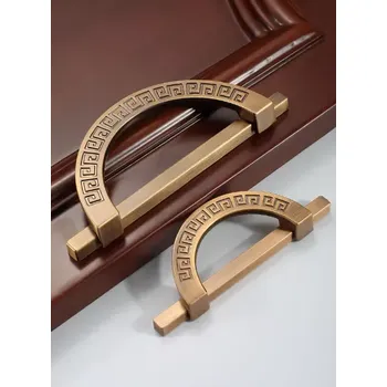 Šuplíkové, dveřní madlo čínský neo styl 6246-128 bronz (MD46128B)