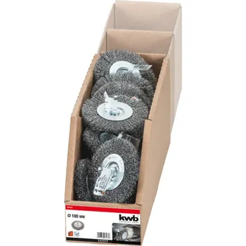 Vrtačka kwb Kotoučové kartáče, vlnitý ocelový drát HSS, pro použití s vrtačkami a akumulátorovými šroubováky 607433 1 ks