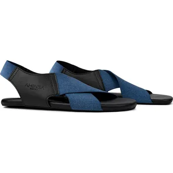 Dámské sandále Ahinsa barefoot sandály SUNA DENIM s elastickými pásky Velikost: 39