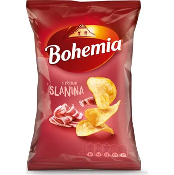 Chips Bohemia Chips Bohemia Chips s příchutí slanina 18x60g