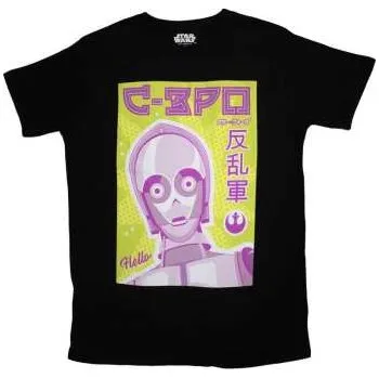 Pánské tričko Merch Star Wars: Star Wars Unisex T-shirt: C-3po Japanese (large) L