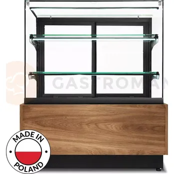 Cukrářská chladící vitrína, podsvícený podstavec, snížená verze, 1300x670x1110+/-10 mm | RESTO QUALITY, Dolce Visione Premium Breve 1300