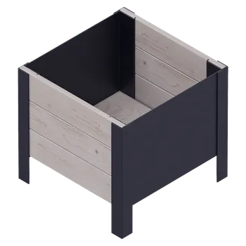 Truhlík Truhlík Modernbox, dřevo, kov, šedá, 36 × 36 × 32 cm RMO-0360X0360X320-GR