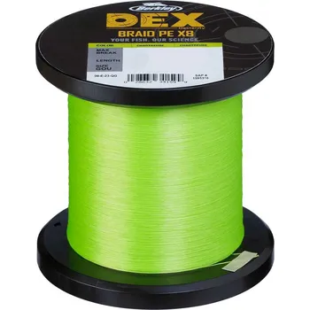 Berkley šňůra DEX Braid PE X8 Chartreuse 0.14mm 12.90kg, 1m (Velmi jemná a tichá pletená šňůra pro přívlač upletena z 8 mi vláken.)
