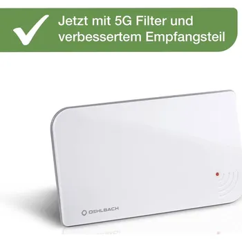 Televizní anténa Oehlbach Scope Vision 5G DVB-T2 Aktivní plochá DVB-T/T2 anténa vnitřní bílá