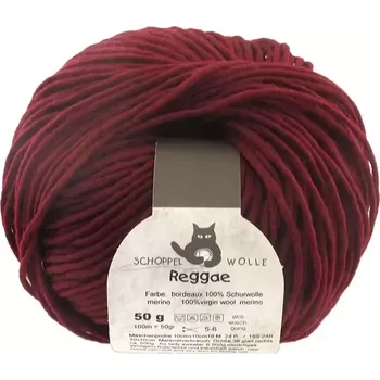 Příze Schoppel Wolle Reggae 3285 Bordeaux (Příze merino Reggae 3285 Bordeaux)