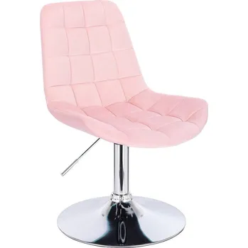 LuxuryForm DESIGN Kosmetická židle PARIS VELUR na stříbrném talíři - světle růžová