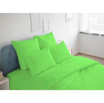 Povlečení Stella Ateliers Ložní povlečení JOY hráškově zelená Povlečení: povlak 40x40cm s výšivkou