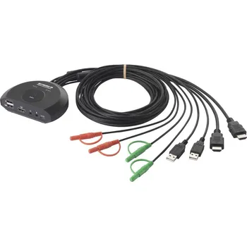 KVM přepínač SpeaKa Professional SP-KVM-210 2 porty přepínač KVM HDMI klávesnice 4096 x 2160 Pixel