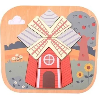 Puzzle Dřevěné puzzle Farma mlýn 12m+