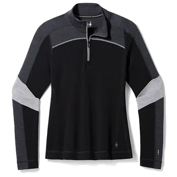 Dámská mikina Spodní prádlo SMARTWOOL W CLASSIC THRML MRN BL COLORBLOCK 1/4 ZB Lady velikost XS