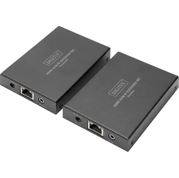 Elektrická zásuvka Digitus DS-55507 HDMI / RJ45 adaptér [1x HDMI zásuvka - 1x HDMI zásuvka] černá 4K UHD