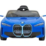 Ramiz Dětské bateriové autíčko BMW i4 modré + pomalý start + EVA + eko kůže + LED audio + dálkové ovládání