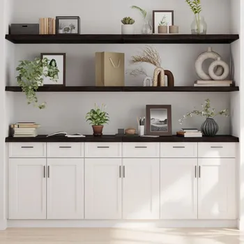 police Nástěnná police tmavě hnědá 200x60x(2-4)cm ošetřený masivní dub Hnědá 363850