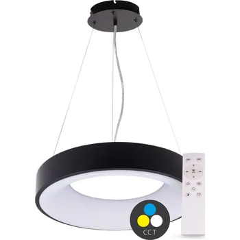 SMART TUYA Černé závěsné LED svítidlo kulaté 480mm 48W CCT s DO - T-LED - 105568 - 105568