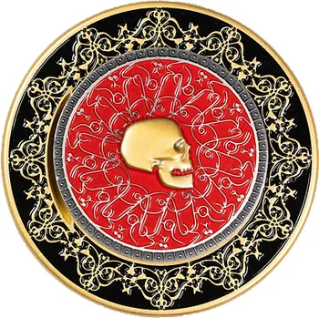 Exkluzivní stříbrný medailon 5 Oz John Wick - Arabic Blood Oath Marker (Úpis) Color Gilded Antique