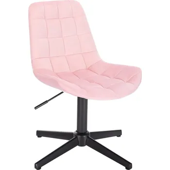 LuxuryForm DESIGN Kosmetická židle PARIS VELUR na černém kříži - světle růžová