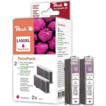 PEACH Lexmark L100XL, S305, magenta XL,Twinpack., No. 100XL