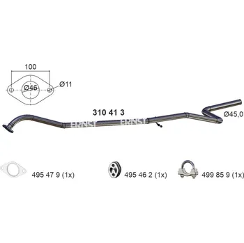 Výfuková trubka Výfuková trubka ERNST 310413