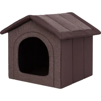 Pelíšek pro psa DOGGY Pelíšek pro psa Bouda - hnědá Velikost: R2 - 44 x 38 x 45 cm