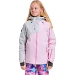 Dětská SNB & SKI bunda Meatfly Deliah světle šedá/růžová 146