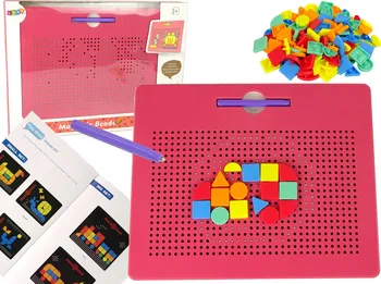 Magnetická kreslící tabulka LEAN Toys 14675 růžová