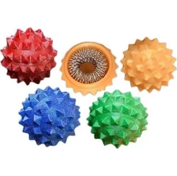 Masážní míček Masážní koulička s masážními prstýnky uvnitř