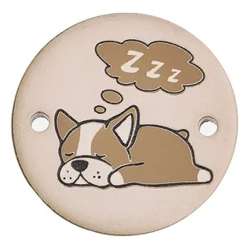 Nášivka Bellatex Nášivka dětská PEJSEK SADA 2ks prům. 2,6cm hnědá