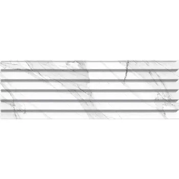 Obklad Carrara relieve stripe blanco brillo G - obkládačka 20x60 bílá CAR002