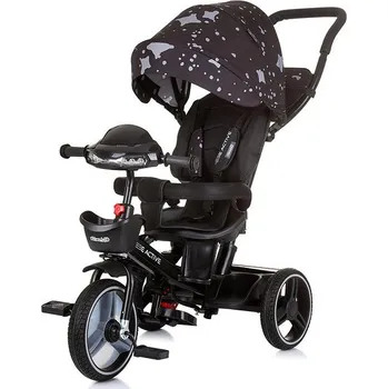 Dětské vozidlo CHIPOLINO Tříkolka se stříškou Be Active 2v1 Obsidian