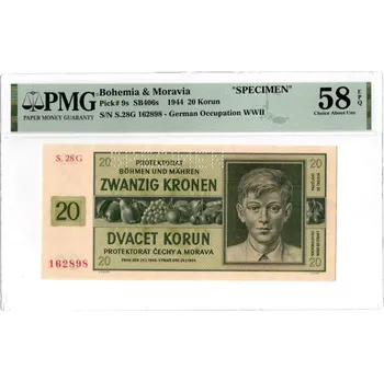 Bankovka 20 Korun1944EPQ 58 |