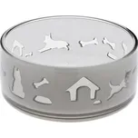 Ferribiella Tvrdá plastová miska s vyřezávanými vzory šedá Velikost: Střední ø 15cm