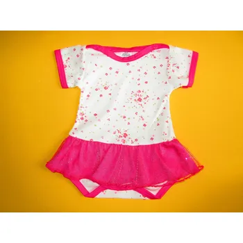 Arex, ČR Body krátký rukáv s tylovou sukýnkou Barva: smetanová+růžová, Velikost: 74