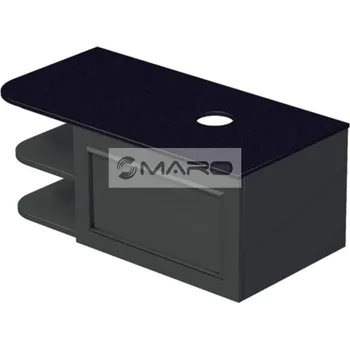 Koupelnový nábytek Smart50 Grifel Skříňka pod umyvadlovou mísu, s 1 zásuvkou, s výřezem O, závěsná, odklad L, 91,5 x 36,2 x 50 cm, zelená, GRIF2 90 1Z RAD L 408