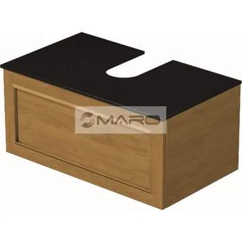 Koupelnový nábytek Smart50 Grifel Skříňka pod umyvadlovou mísu s 1 zásuvkou, s výřezem U, závěsná, 79 x 36,2 x 50 cm, světle hnědá, GRIF1 80 1Z 231