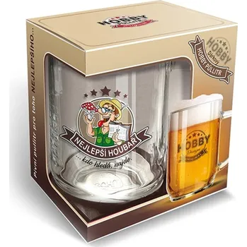 Sklenice Nekupto HOBBY pivní sklenice Nejlepší houbař NPL